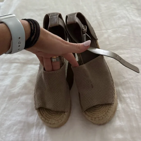 Brown Espadrille Wedge Sandals - Picture 3 of 4